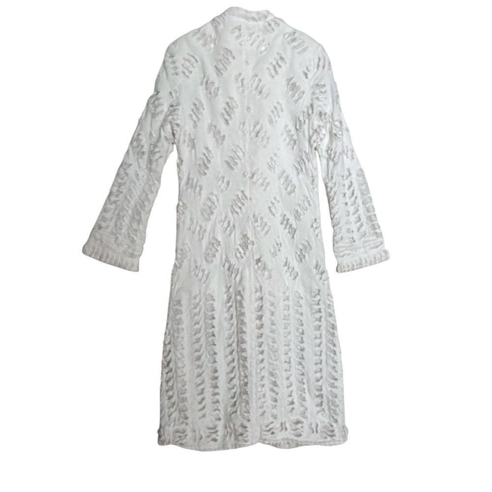 Samuel Dong White Button Up Lace Eyelet Tunic Size S Women’s - Picture 4 of 7